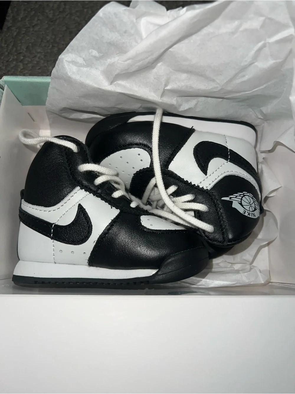Nike Black and White Toddler High-Top Sneakers
